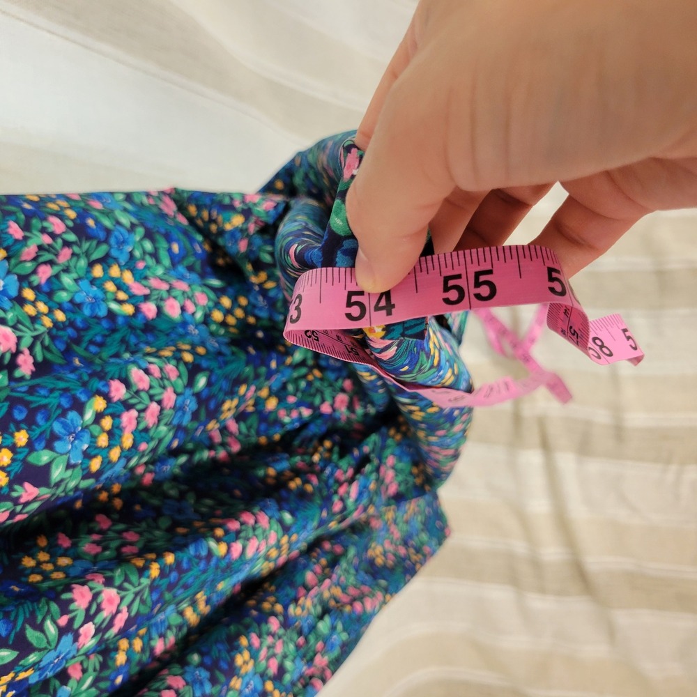 NEW Melloday Floral Maxi Dress Blue Size Medium Cottagecore Prairie - Picture 8 of 12
